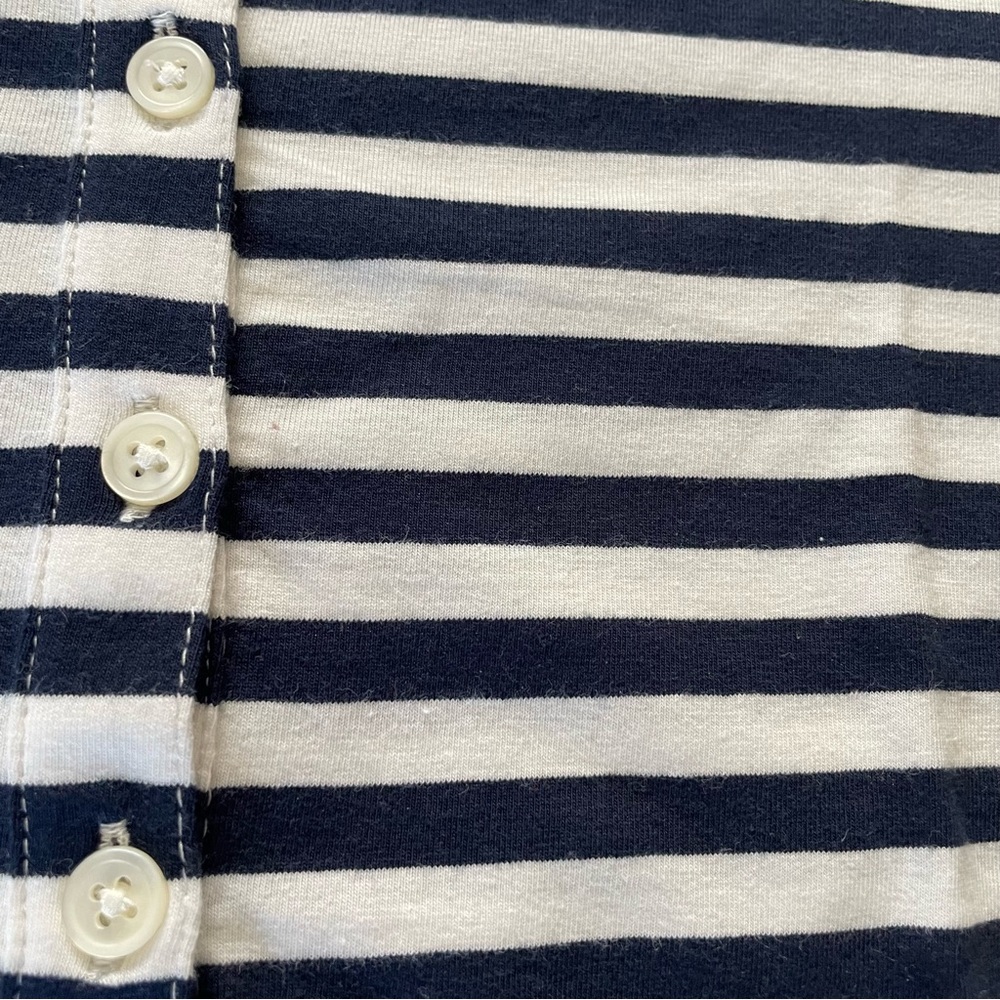 J Crew Sleep Shirt Navy White Stripe Size Medium - Picture 4 of 9